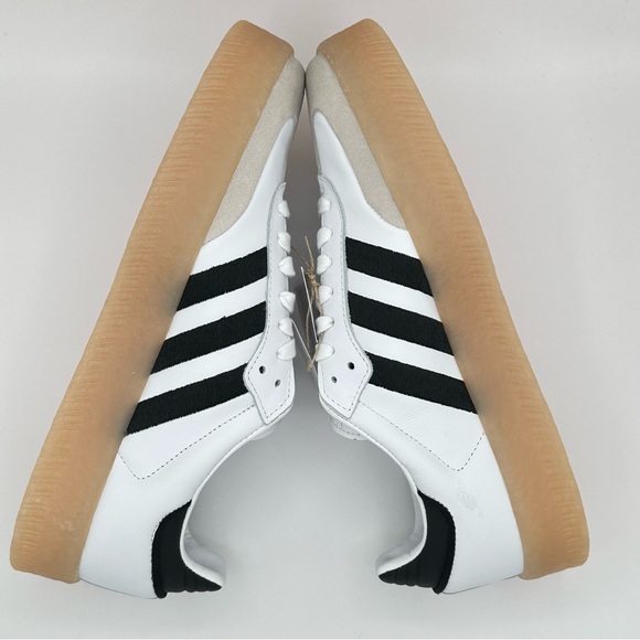 Women’s Adidas originals SAMBAE Sneakers White/Black/Gum IG5744 leather Size 10 - Picture 9 of 12